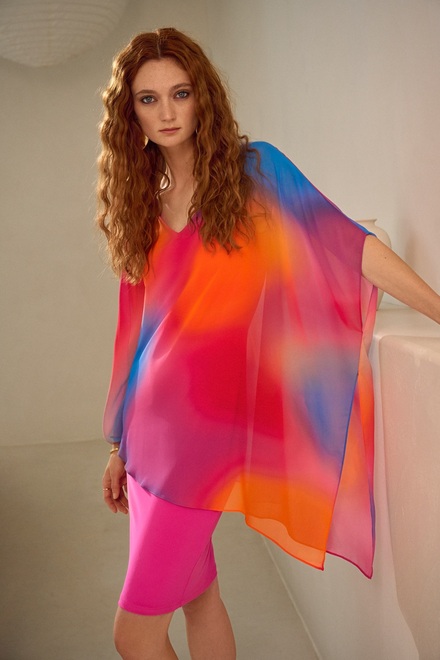 Robe, poncho ombré multicolore Modèle 242207