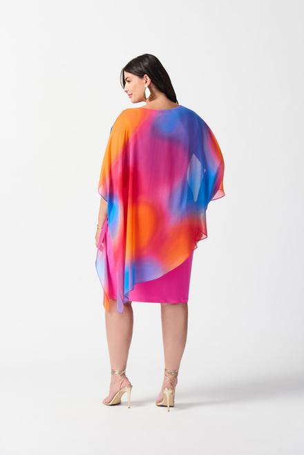 Robe, poncho ombr&eacute; multicolore mod&egrave;le 242207. Multi. 3