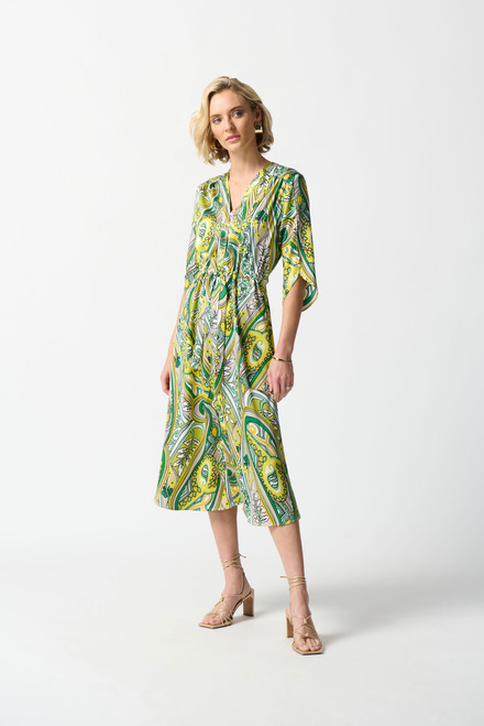 Paisley Print Shirt Dress Style 242208. Vanilla/multi. 4