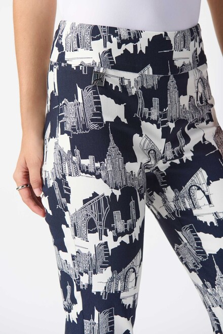 Cityscape Print Pants Style 242212. Vanilla/midnight Blue. 3