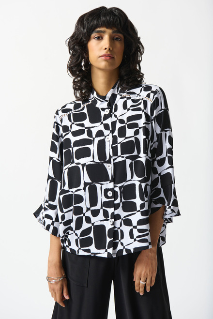 Abstract Print Blouse Style 242213