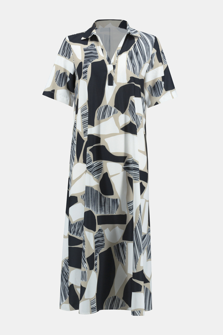 Printed Maxi Shirt Dress Style 242227. Vanilla/multi. 6