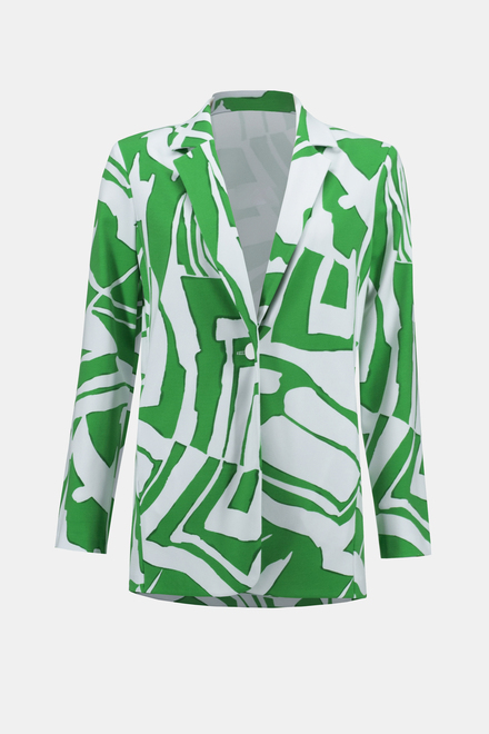 Palm Print Blazer Style 242230. Green/vanilla. 5