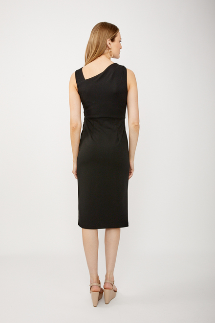 Ruched One-Shoulder Dress Style 242234. Black. 5