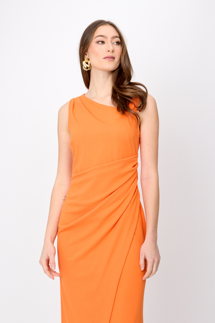 Ruched One-Shoulder Dress Style 242234. Mandarin. 3