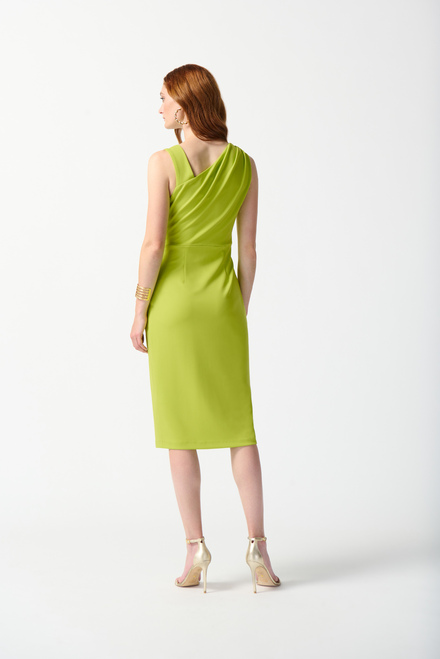 Ruched One-Shoulder Dress Style 242234. Key Lime. 2