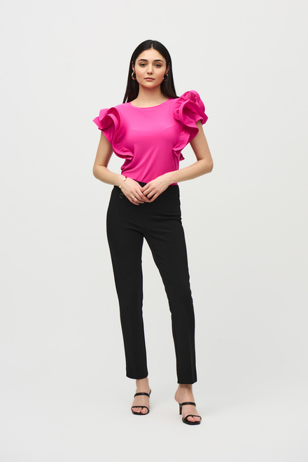 Ruffle Sleeve Top Style 242236. Ultra Pink. 10