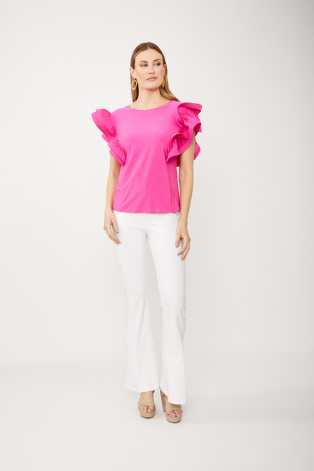 Ruffle Sleeve Top Style 242236. Ultra Pink. 6