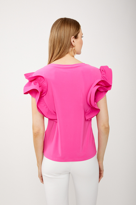 Ruffle Sleeve Top Style 242236. Ultra Pink. 2