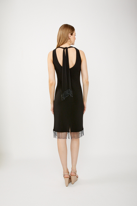 Beaded Fringe Sheath Dress Style 242702. Black. 3