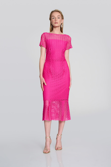 Chevron Lace Overlay Dress Style 242704