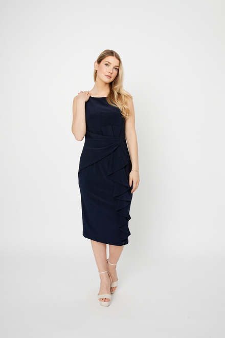 Ruffle Detail Dress Style 242712. Midnight Blue