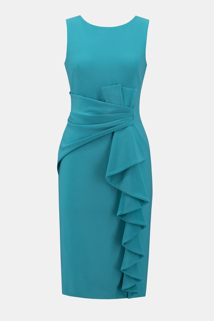 Ruffle Detail Dress Style 242712. Ocean Blue. 5