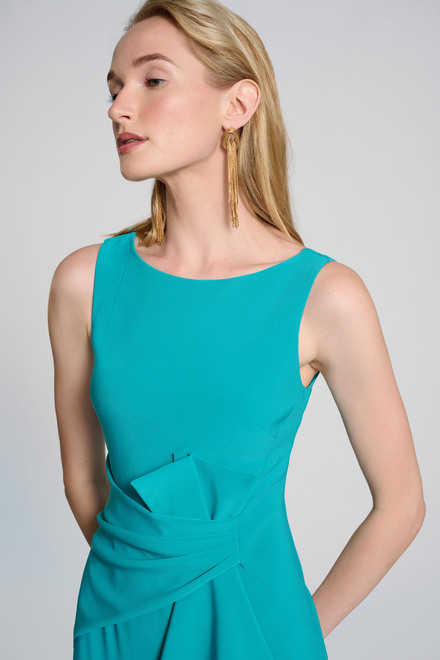 Ruffle Detail Dress Style 242712. Ocean Blue. 3
