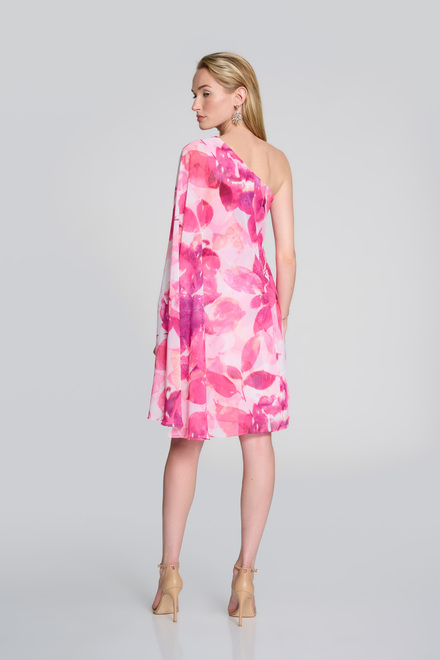 Floral Print Cape Sleeve Dress Style 242716. Vanilla/multi. 2