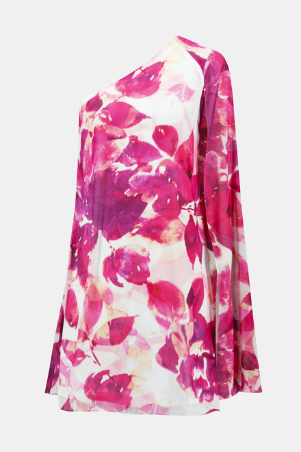 Floral Print Cape Sleeve Dress Style 242716. Vanilla/multi. 6