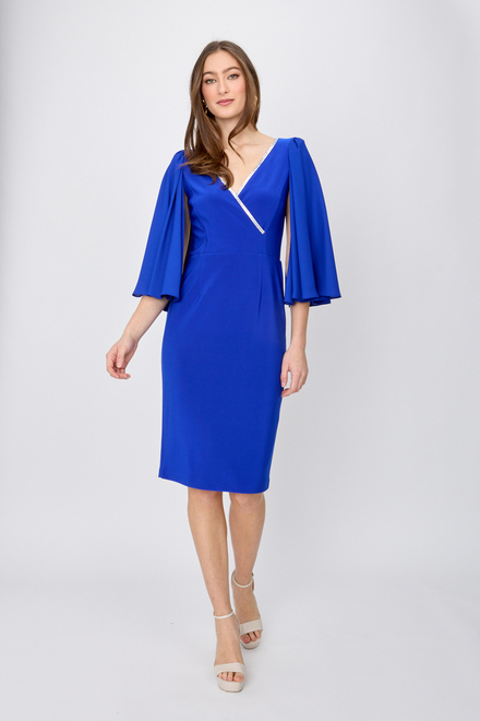Embellished Wrap Front Dress Style 242732. Royal Sapphire 163. 5