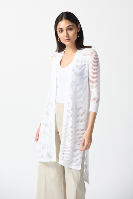 Longline Perforated Cardigan Style 242901