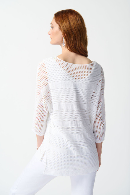 Perforated V-Neck Top Style 242903. Vanilla 30. 2
