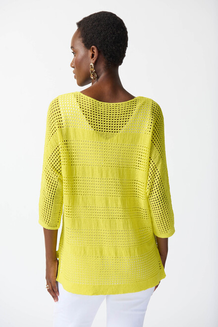 Perforated V-Neck Top Style 242903. Sunlight. 2