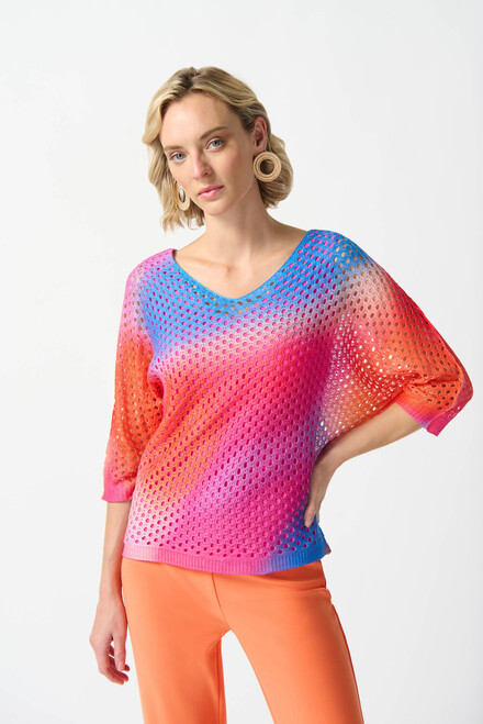 Tie-Dye Perforated Pullover Style 242904. Multi. 5
