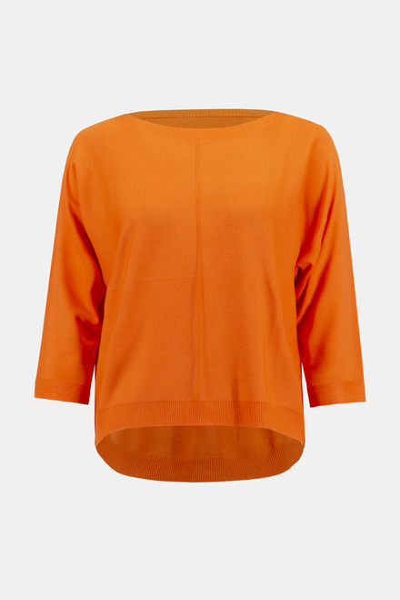 Front Pleat Boat Neck Top Style 242905. Mandarin. 4