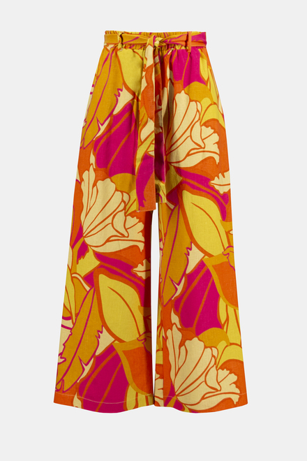 Tropical Print Belted Pants Style 242910. Pink/multi. 7