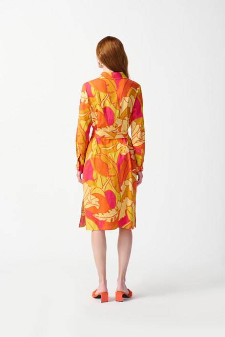 Robe chemise, feuilles color&eacute;es mod&egrave;le 242912. Rose/multi. 2