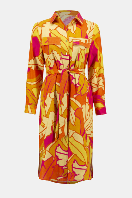 Tropical Print Shirt Dress Style 242912. Pink/multi. 5