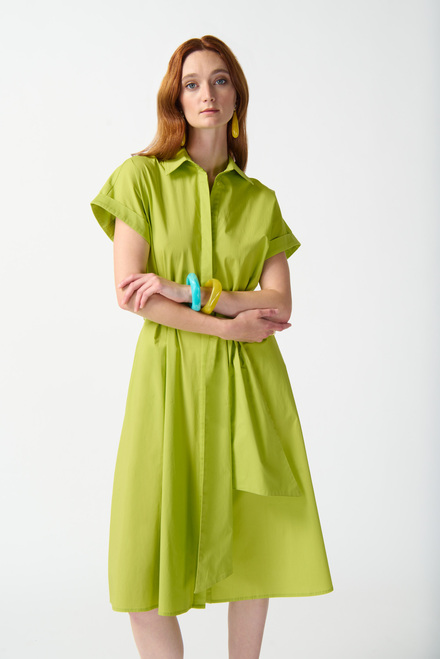 Short Sleeve Shirt Dress Style 242914. Key Lime. 5