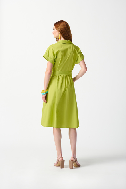 Short Sleeve Shirt Dress Style 242914. Key Lime. 3