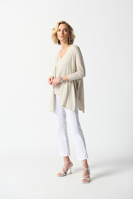 Open Front Cardigan & Tank Top Style 242927. Sand