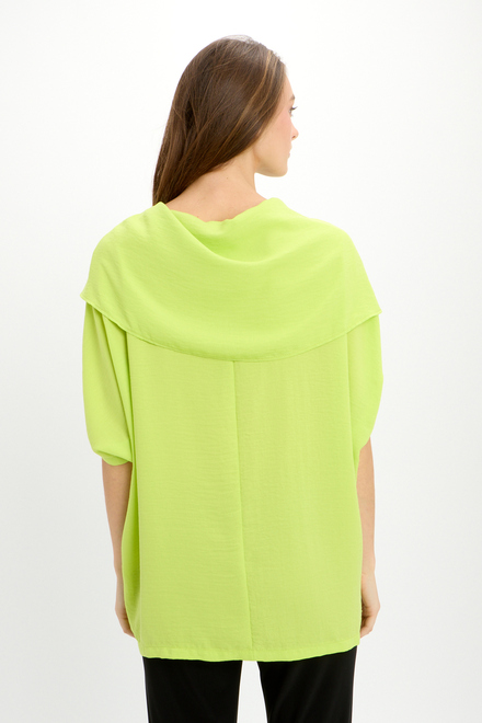 Textured Wrap Collar Tunic Style 241043. Key Lime. 2