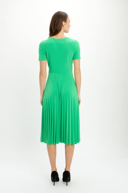 Wrap Front Pleated Dress Style 241013. Island Green. 4