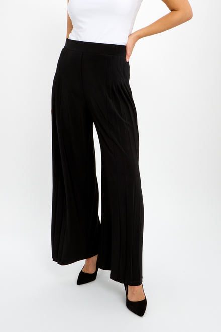 Belted High-Rise Culottes Style 241011. Black. 4