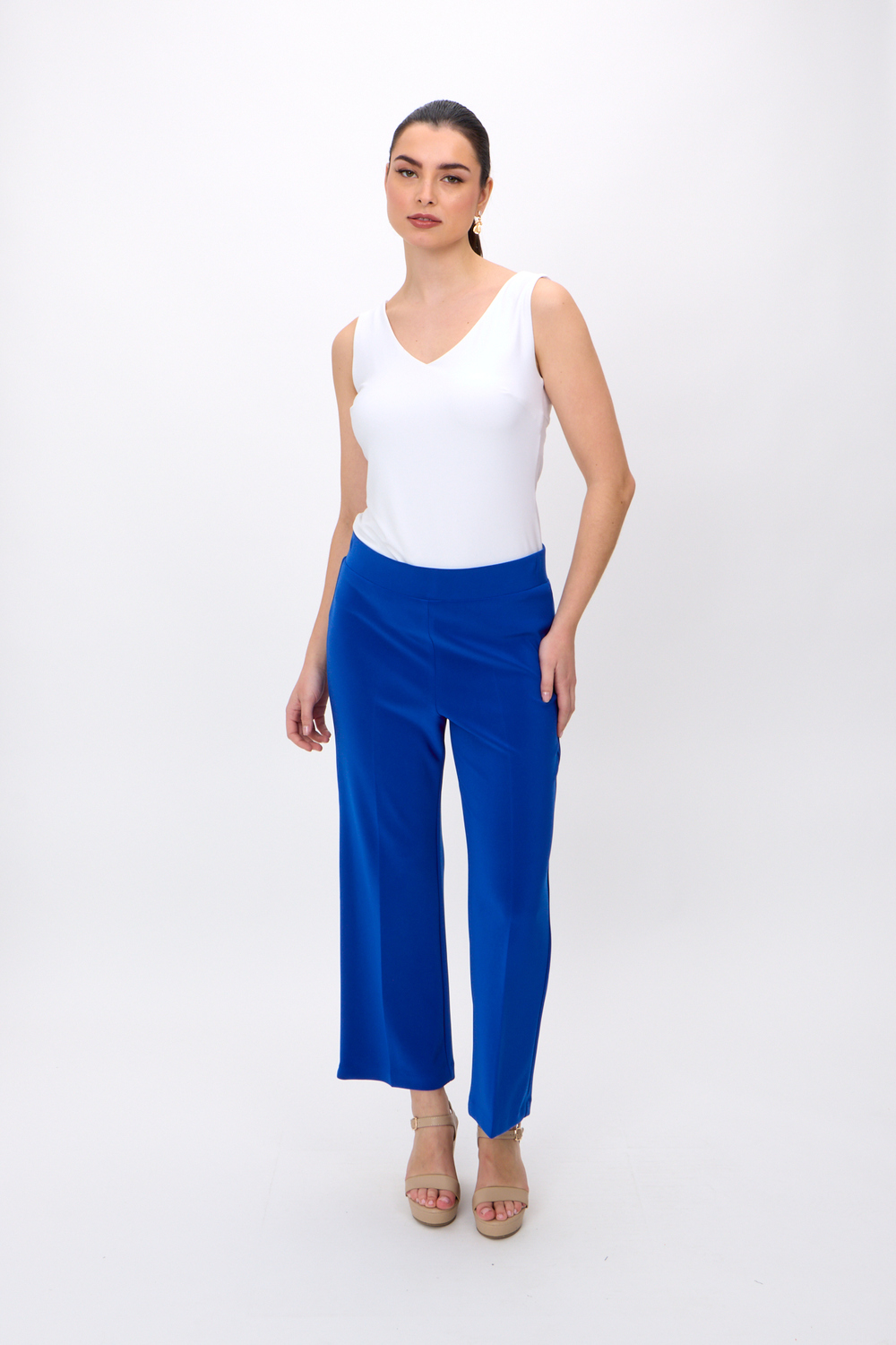 Flared Ankle Pant Style 6281241019. Royal