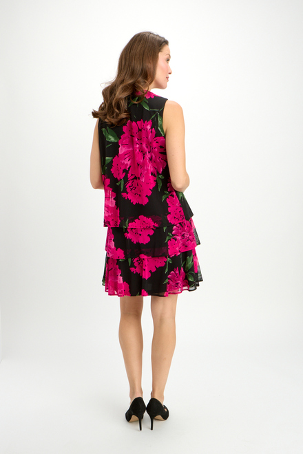 Floral dress Style 6281241101. Black/fuchsia. 2