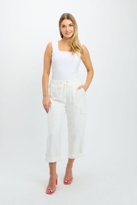 Casual Straight-Fit Trousers Style 241190. Offwhite. 6