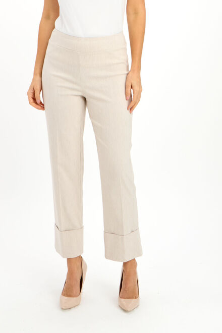 Marled High-Rise Business Trousers Style 241288. Oatmeal