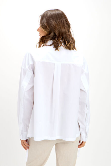 Polo Drawstring Minimalist Shirt Style 241326. White. 3