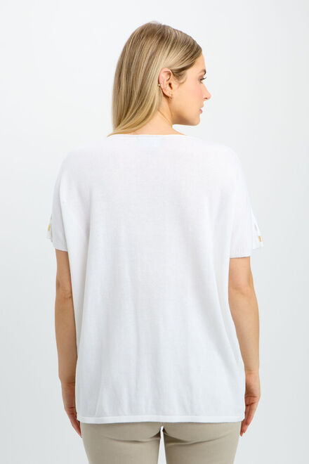 T-Shirt m&eacute;tallique en forme de c&oelig;ur mod&egrave;le 241337. Blanc. 4