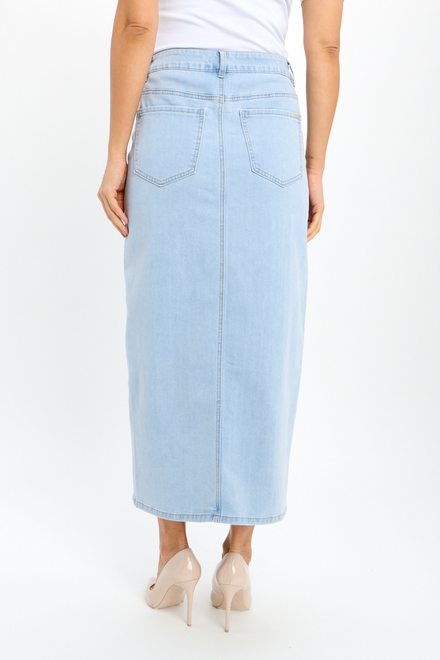 Frank Lyman Denim Skirt Style 241341. Light Blue. 2