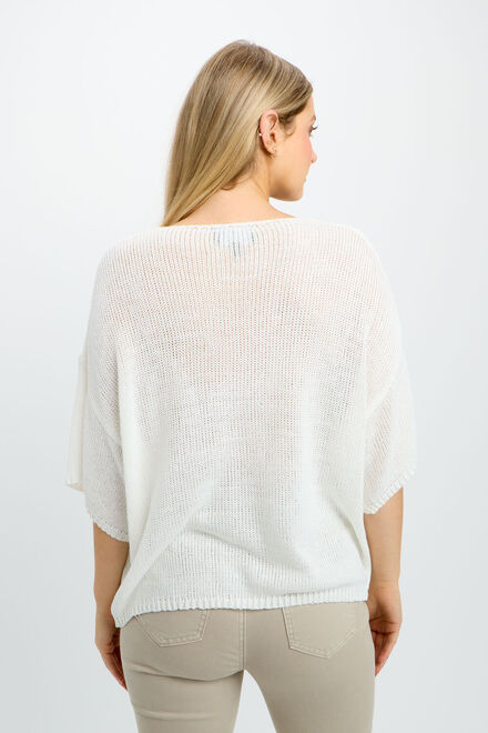Frank Lyman Heart Sweater Style 241351. Off White. 4