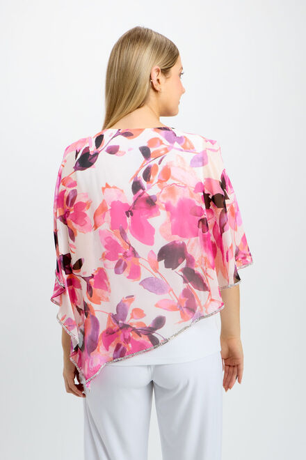 Frank Lyman floral top Style 242171. Offwhite/pink. 3