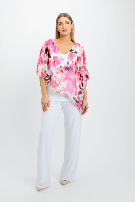 Frank Lyman floral top Style 242171. Offwhite/pink. 5