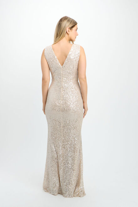 Frank Lyman Dress Style 6281242304. Nude/silver. 2