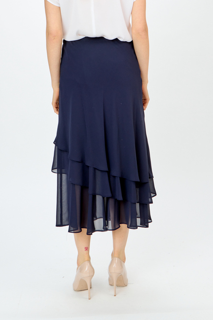 Tiered Midi Skirt Style 241232. Midnight Blue. 2