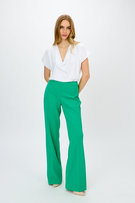 Pantalon large, plis marqu&eacute;s mod&egrave;le 233787S24. Noble Green. 5
