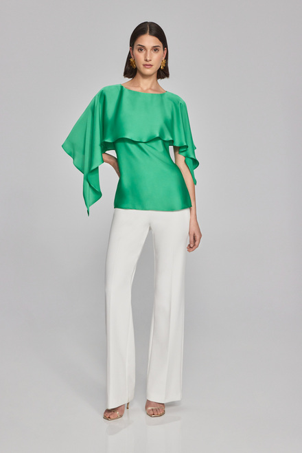 Silky Layered Top Style 234023. Noble Green. 3