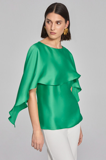 Silky Layered Top Style 234023. Noble green